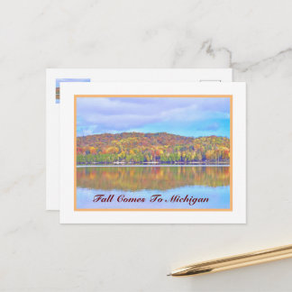 FALL COMES TO MICHIGAN POSTCARD