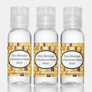 Fall Corn Farm Business Logo Message Name Hand Sanitizer