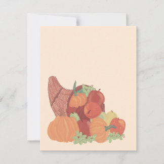 Fall Cornucopia Holiday Card