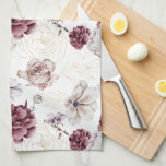 Fall Cottage Gold Burgandy Fall Floral Kitchen Towel<br><div class="desc">View our full line of custom home products in our Zazzle store.</div>