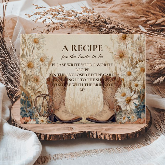 Fall Country Floral Bridal Shower Enclosure Card (Creator Uploaded)