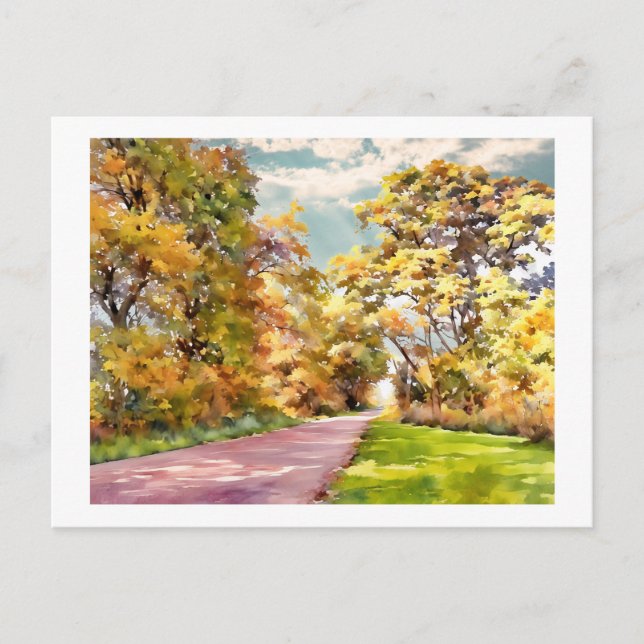 Fall Country Road Near Pottstown. card (Front)