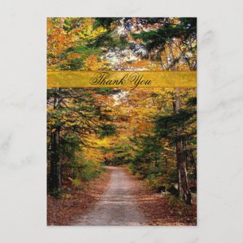 Fall Country Road Thank You Note Card by fallcolors at Zazzle