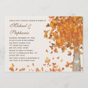 Fall Couples Shower Photo Invitation
