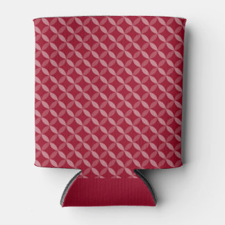 FALL CRANBERRY RED GEOMETRIC PATTERNS CAN COOLER