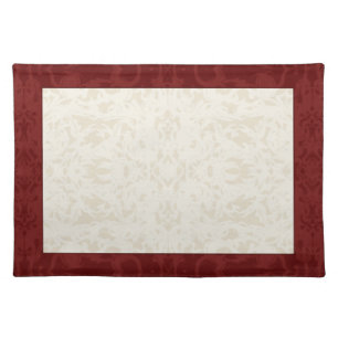 Fall Cream and Maroon Fleur Cloth Placemat