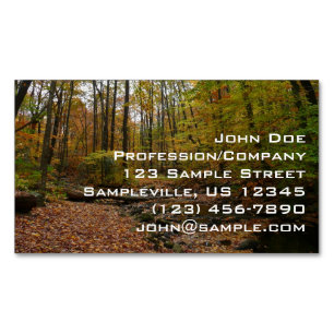 Fall Creek at Laurel Hill State Park Pennsylvania Business Card Magnet