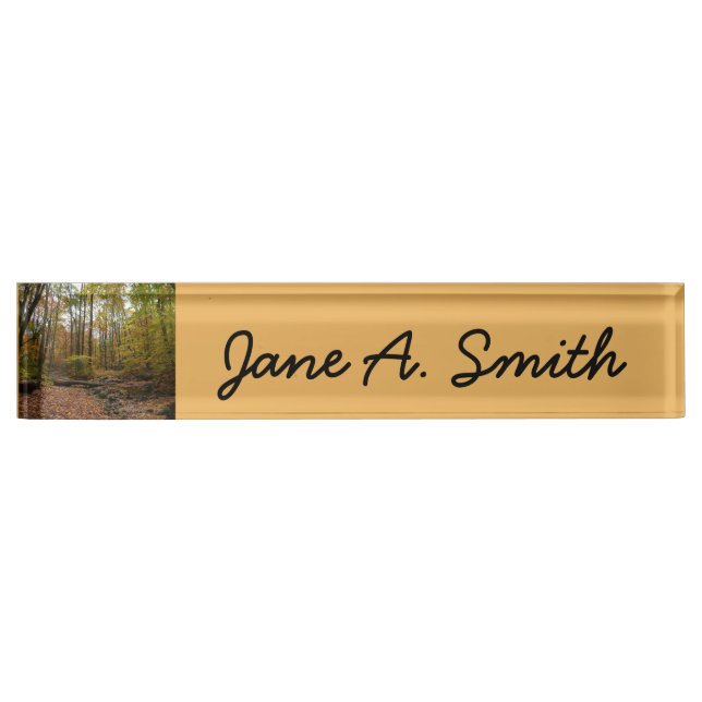 Fall Creek at Laurel Hill State Park Pennsylvania Desk Name Plate (Front)