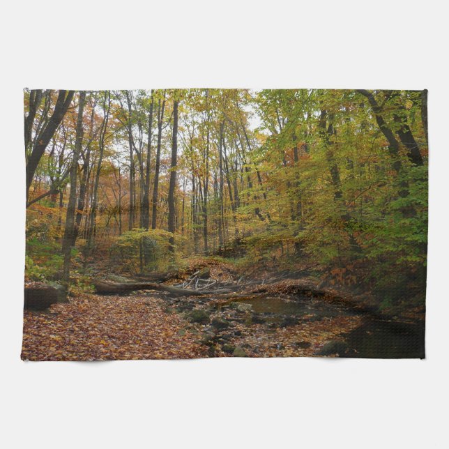 Fall Creek at Laurel Hill State Park Pennsylvania Kitchen Towel (Horizontal)