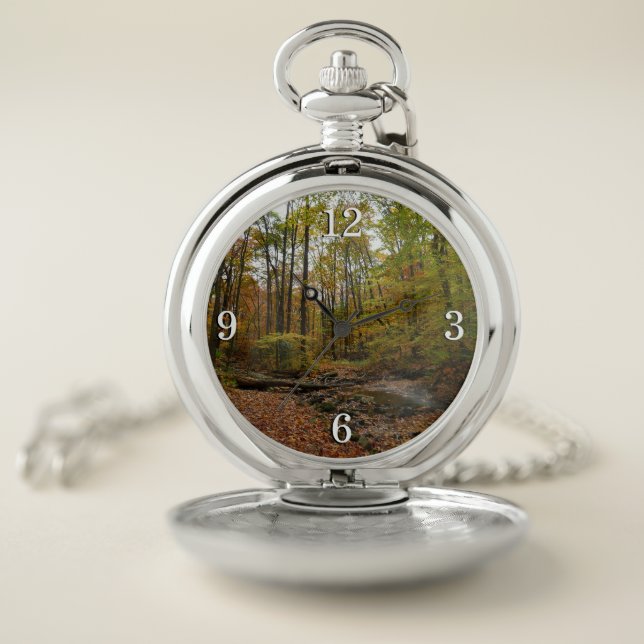 Fall Creek at Laurel Hill State Park Pennsylvania Pocket Watch (Inside)