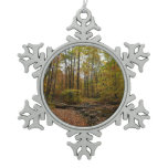 Fall Creek at Laurel Hill State Park Pennsylvania Snowflake Pewter Christmas Ornament