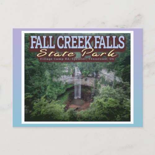 FALL CREEK FALLS STATE PARK _ TENNESSEE USA POSTCARD