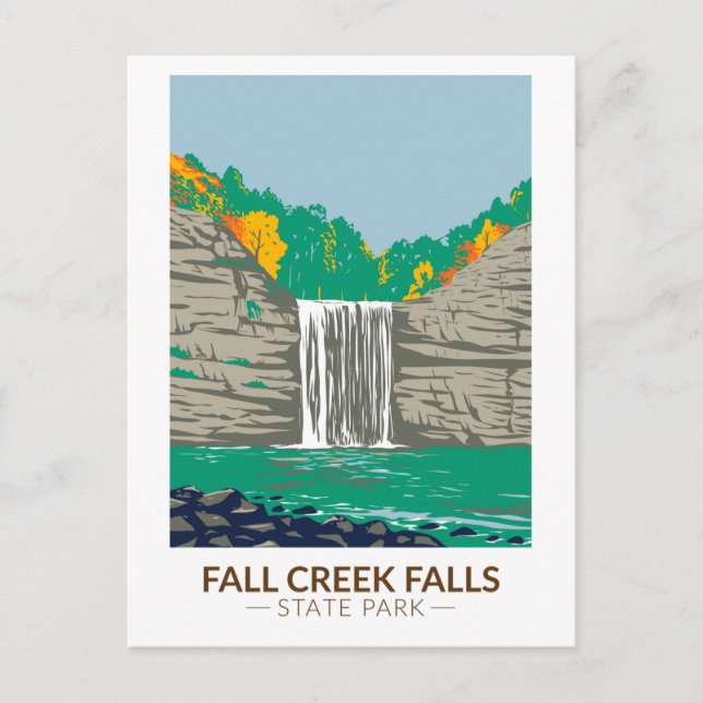 Fall Creek Falls State Park Tennessee Vintage Postcard (Front)