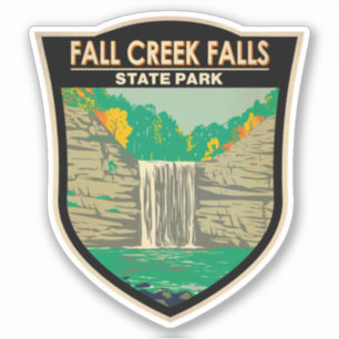 Fall Creek Falls State Park Tennessee Vintage Sticker