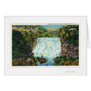 Fall Creek Gorge View, Ithaca Falls Scene Cards