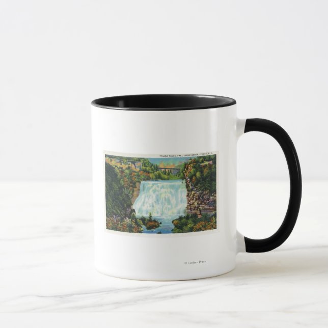 Fall Creek Gorge View, Ithaca Falls Scene Mug (Right)