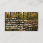 Fall Creek with Reflection at Laurel Hill Park Business Card