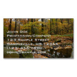 Fall Creek with Reflection at Laurel Hill Park Business Card Magnet