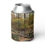 Fall Creek with Reflection at Laurel Hill Park Can Cooler