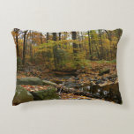 Fall Creek with Reflection at Laurel Hill Park Decorative Pillow