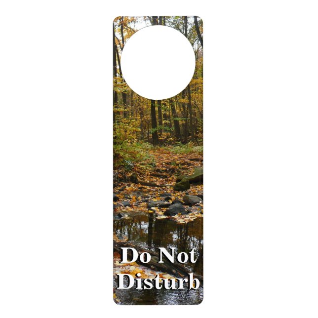 Fall Creek with Reflection at Laurel Hill Park Door Hanger (Front)