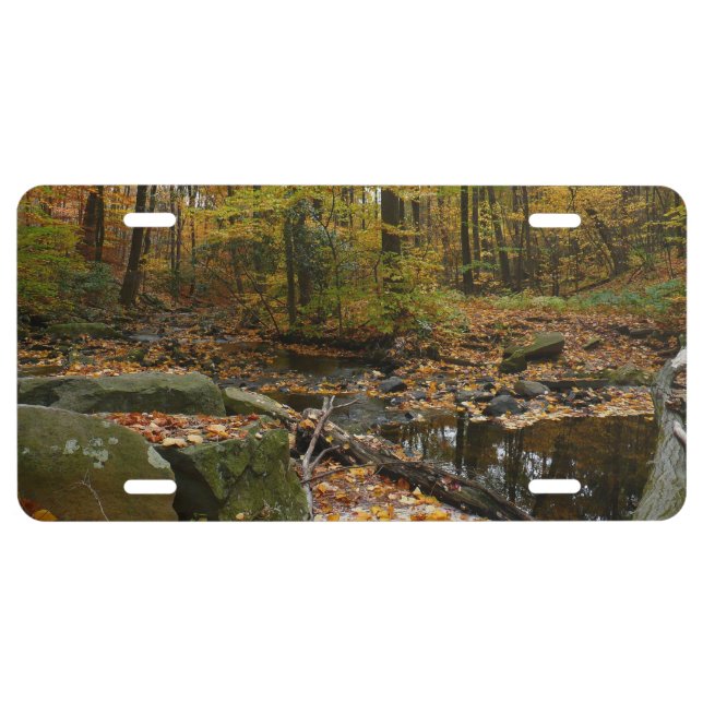 Fall Creek with Reflection at Laurel Hill Park License Plate (Front)