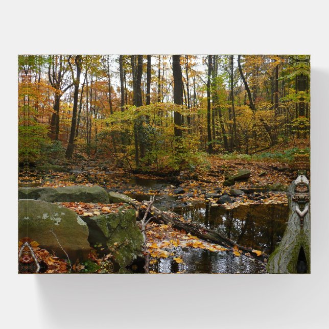 Fall Creek with Reflection at Laurel Hill Park Paperweight (Front)