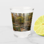 Fall Creek with Reflection at Laurel Hill Park Shot Glass