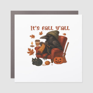 Fall Crow – It’s Fall Y’all Art Car Magnet