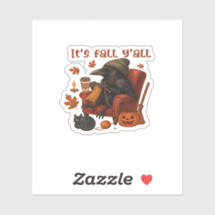 Fall Crow – It’s Fall Y’all Art Sticker