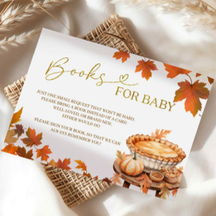 Fall cutie pie baby shower books for baby card
