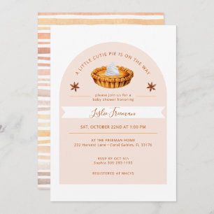 Fall Cutie Pie Baby Shower Invitation