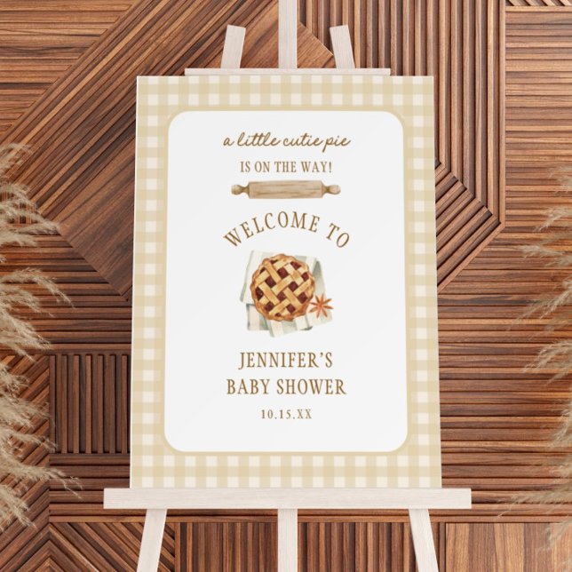 Fall Cutie Pie Is On The Way Baby Shower Welcome Foam Board (Creator Uploaded)