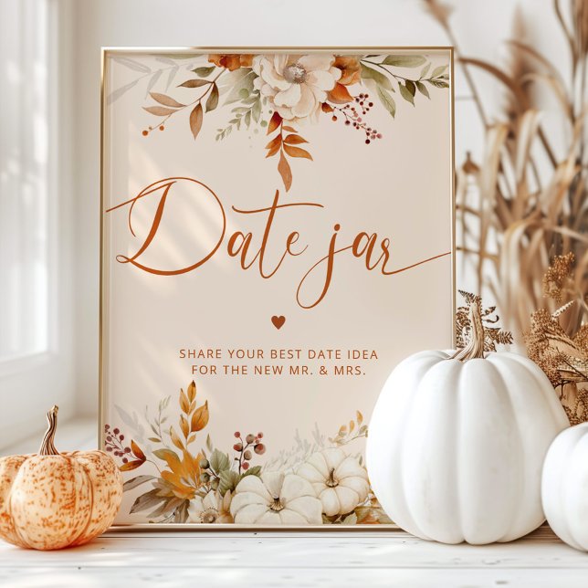 Fall date night ideas. Boho fall Date jar bridal Poster (Creator Uploaded)