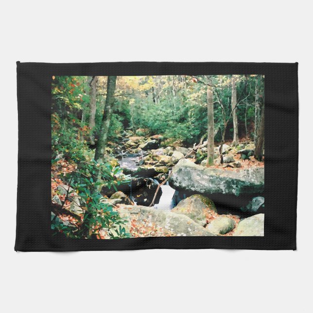 Fall Day Digital Kitchen Towel (Horizontal)