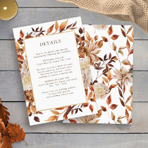 Fall Detail Wedding Enclosure Card