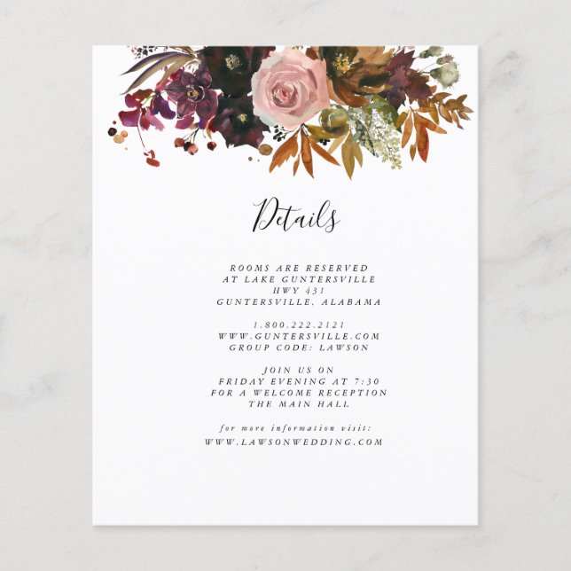 Fall Details Card | Budget Flyer (Front)