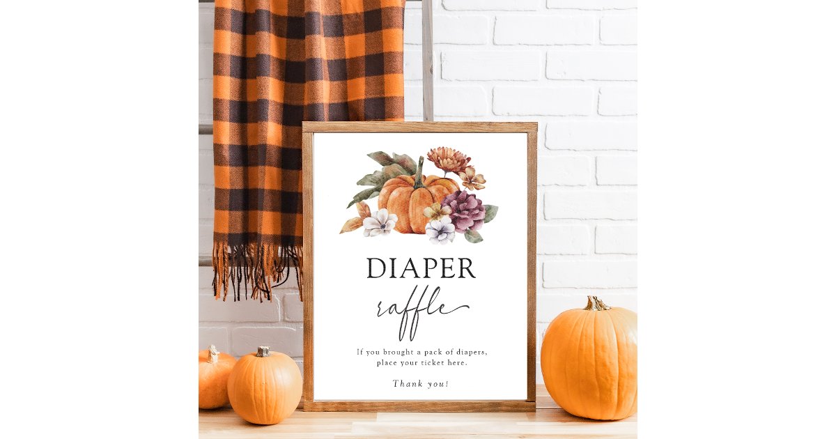 Fall Diaper Raffle Poster | Zazzle