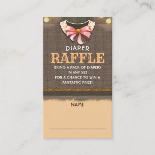 Fall Diaper Raffle Ticket Enclosure Card