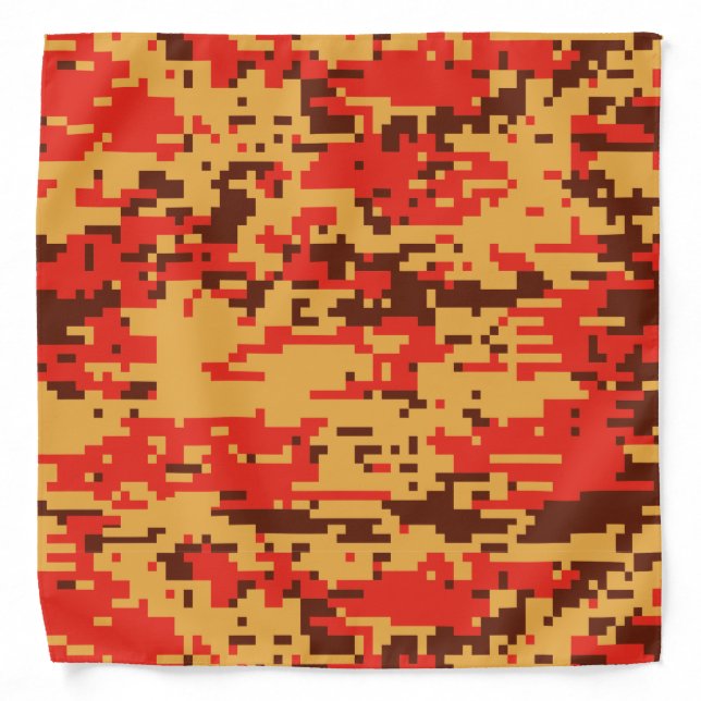 Fall Digital Camo Pattern Bandana (Front)