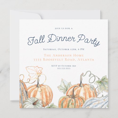 Fall Dinner Party Invitation