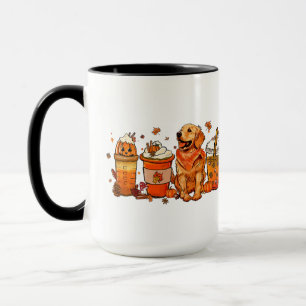 Fall Dog Coffee Mug, Golden Retriever, Fall Vibes  Mug