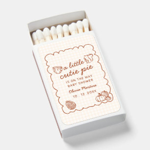 Fall doodle a Little Cutie Pie Baby Shower Matchboxes