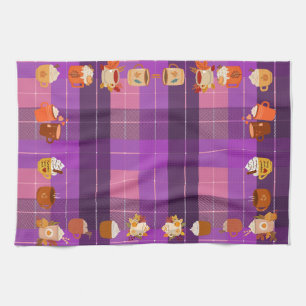 Fall drinks kitchen towel