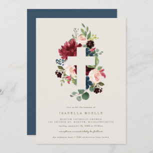 Fall Elegance Baptism Invitation