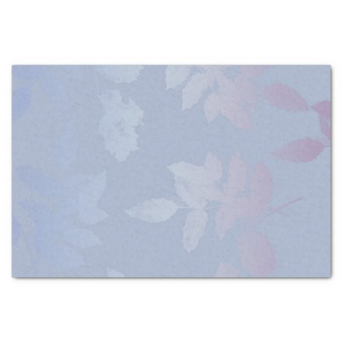 Fall Elegance  Dusty Blue Purple Leaves Ephemera Tissue Paper
