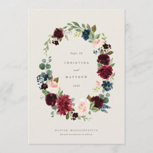 Fall Elegance Save the Date Menu