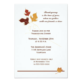 Elegant Thanksgiving Invitations & Announcements | Zazzle