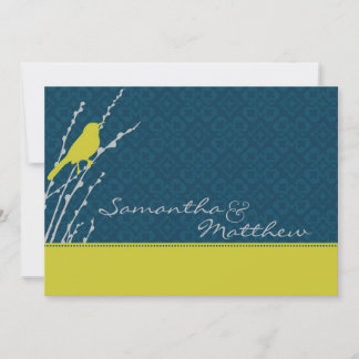 Fall Elegance Wedding Invitation Card