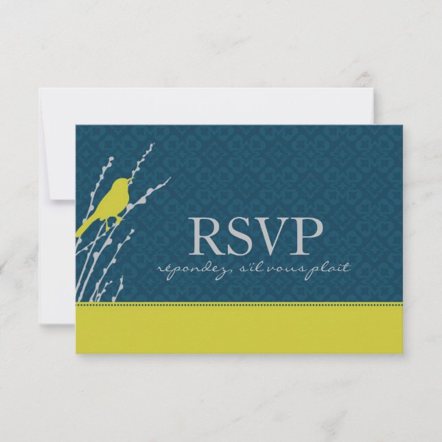 Fall Elegance Wedding RSVP Card B (Front)